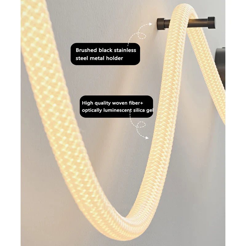 Axyaa Nordic Fiber Woven Wall Lamp for Bedroom, Living Room, and Study