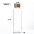 Axyaa Glass Bottle with Stainless Steel & Bamboo Lid