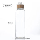 Axyaa Glass Bottle with Stainless Steel & Bamboo Lid