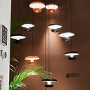 Axyaa Minimalist Pendant Lights: Modern Design in Orange, White, and Black