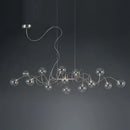 Axyaa Glass Pendant Chandelier for Living Room LED Dining Bedroom Café Décor