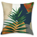 Tropical Leaf Geometric Pattern Pillow Covers by Axyaa for Sofa Bedroom Car