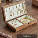 Axyaa Black Walnut Solid Wood Jewelry Box Retro Storage Box