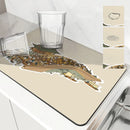 Axyaa Absorbent Anti-slip Dish Drying Mat for Kitchen & Bathroom