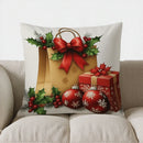 Axyaa Santa Hat Pattern Pillow Cover for Home Decor and Christmas Gifts