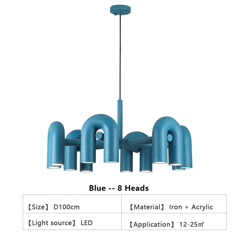 Axyaa Nordic LED Pendant Lamp Circle Ring Metal Light for Home Decor