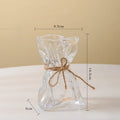 Axyaa Clear Glass Vase: Creative Irregular Folded Design for Hydroponic Flowers & Terrariums