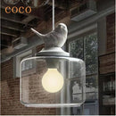 Axyaa Modern White Bird Glass LED Chandelier for Stylish Restaurants