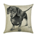 Axyaa Dog Linen Cushion Cover 45*45cm - Home Sofa Decor Pillowcase