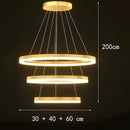 Axyaa Modern Dining Room Chandeliers LED Pendant Ceiling Light for Living Room