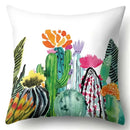 Axyaa Cactus Flower Decorative Cushion Cover 45X45CM Home Sofa Pillowcase