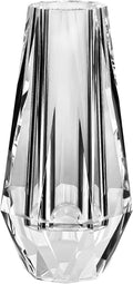 Axyaa Crystal Vase, 8.27" Modern Lead-Free European Crafted Flower Vase for Home
