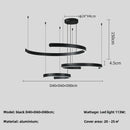 Axyaa Modern Ring LED Chandelier for Living Dining Room Pendant Light