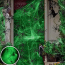 Axyaa Glow Spider Web for Haunted Party Scene & Bar Decor