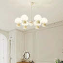 Axyaa Nordic Mushroom Glass Chandelier Pendant Lamp for Living Room and Kitchen
