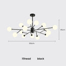 Axyaa Glass Chandelier - Modern Nordic Living Room Lighting Fixture