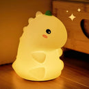Dino Silicone Night Light by Axyaa: USB Rechargeable, Timer, Kids Room Decor