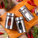Axyaa Stainless Steel Spice Shaker Seasoning Pot Rotating Kitchen Gadget