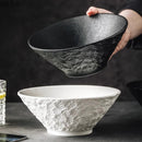 Axyaa Stone Pattern Ceramic Pasta Soup Salad Dessert Bowl Tableware Collection