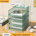 Axyaa 4-Tier Stackable Letter Tray & Pen Holder for Office Desk Organization