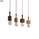 Axyaa Industrial Wood Handle LED Pendant Light for Bedroom Kitchen Bar Decor