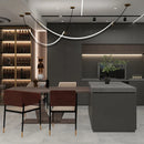 Axyaa Scandinavian Designer Arc Line Chandelier for Modern Living Room and Bar.