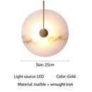 Axyaa Nordic Marble LED Wall Lamp | Circular Restaurant & Bedroom Lighting