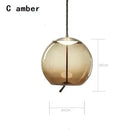 Axyaa Modern Glass Pendant Light Rope Hanging Lamp for Living Room Decor and Cafe Bar