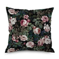 Axyaa Night Rose Linen Pillowcase - Decorative Floral Pillow Covers for Home Decor