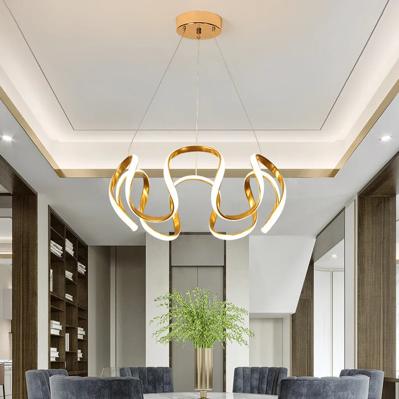 Axya LED Pendant Chandelier: Modern Lighting Fixture for Home, Living Room, Dining Room, Bedroom