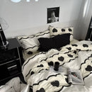 Axyaa Striped Duvet Cover with Pillowcase Set, Twin-Queen Size, Fashionable Home Bedding