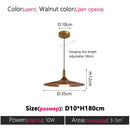 Axyaa Retro LED Pendant Light for Dining, Bar & Bedroom in Walnut Color