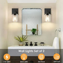 Axyaa Retro Iron Glass Wall Lamp for Bedroom, Corridor, Mirror LED Front Torch