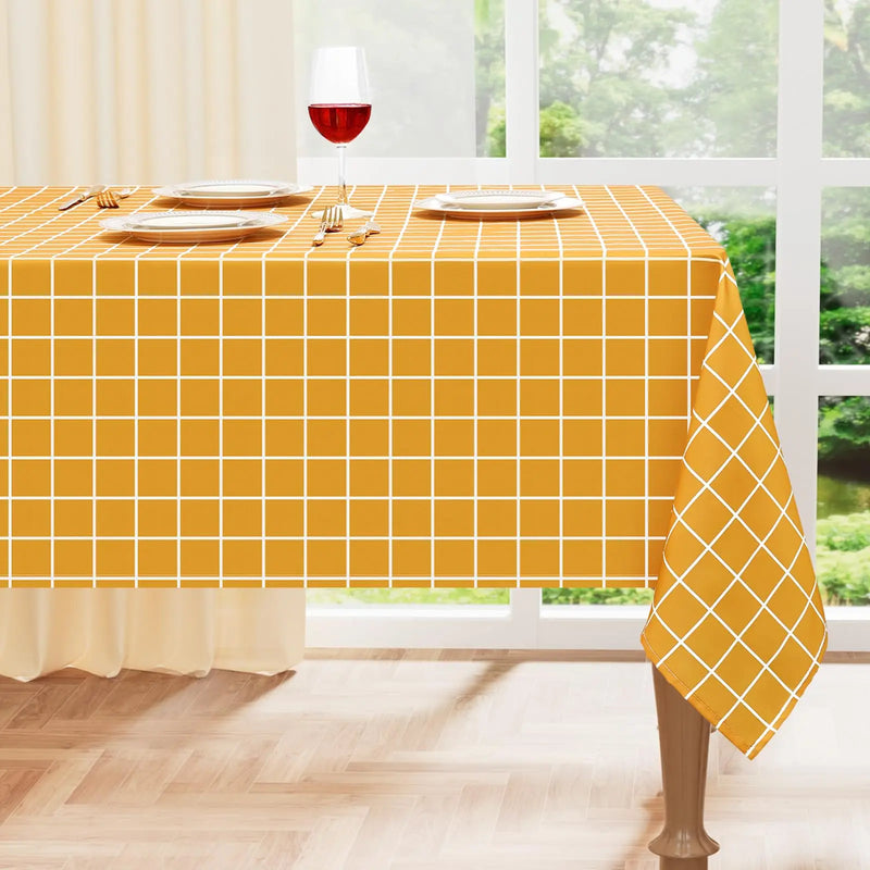 Axyaa Waterproof Cloth Table Cover - Stain Proof Tablecloth for Dining Room, Kitchen & Outdoor
