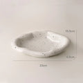 Axyaa Silver Ceramic Storage Tray for Home Decor and Organization