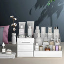Axyaa Makeup Organizer: Vanity Storage Box with Drawers for Cosmetics, Brushes, Lipstick