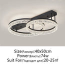 Axyaa LED Ring Chandelier Remote Control Ceiling Lamp for Home Décor
