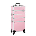 Axyaa 4-in-1 Vanity Cosmetic Trolley Case - Large Capacity Makeup Box
