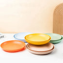 Axyaa Wheat Straw Dinnerware Set - 8Pcs 23cm Round Plates