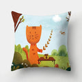 Cat Pattern Cushion Cover for Axyaa Brand Decorative Throw Pillow.