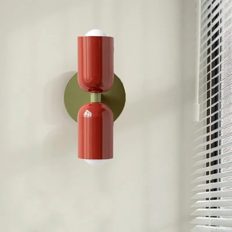 Axyaa Nordic LED Wall Lamp: Modern Macaron Sconces for Bedroom, Study, Living Rooms.