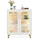 Axyaa LED Sideboard Buffet Cabinet with Acrylic Doors