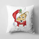 Axyaa Christmas Cute Dog Pillow Cushion Cover