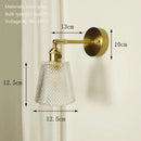 Axyaa Modern Brass Mirror Lamp Glass Shade Wall Sconce
