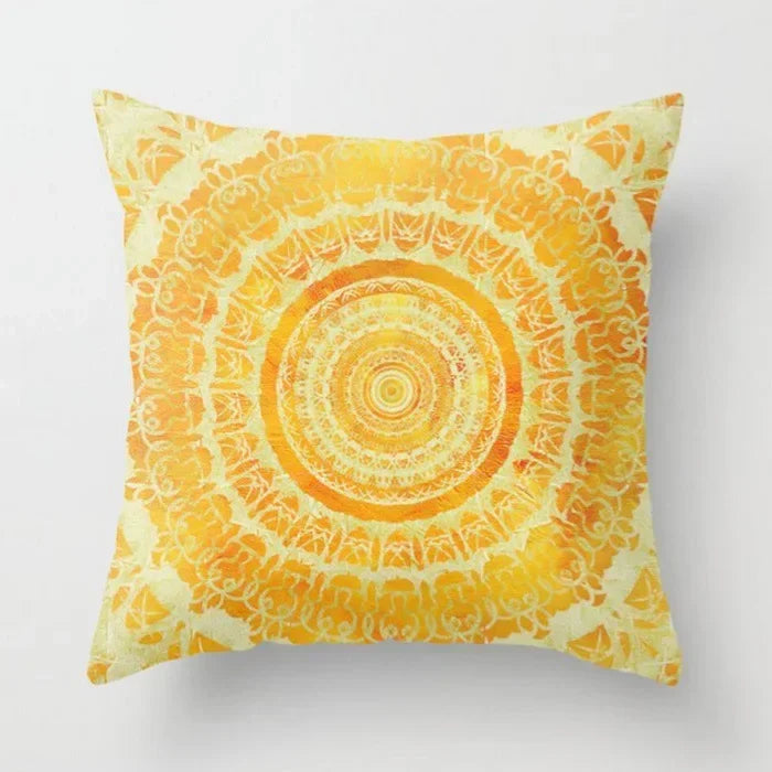 Yellow Giraffe Design Throw Pillow Cover for Home Decor by Axyaa