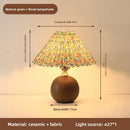 Axyaa Retro Floral LED Table Lamp for Bedroom and Living Room Decor