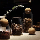 Axya Glass Storage Bottle with Cork Stopper for Tea, Coffee, and More