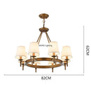 Axyaa American Country Retro Fabric Chandelier for Living Dining Room Home Decor
