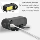 Axya High Lumen COB+LED Rechargeable Headlamp Waterproof Headlight