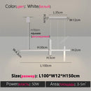 Axyaa LED Linear Chandelier: Modern Ceiling Suspension Lighting for Dining Room, Kitchen Island, Bar